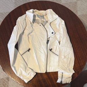 Women's White faux Leather Jacket
